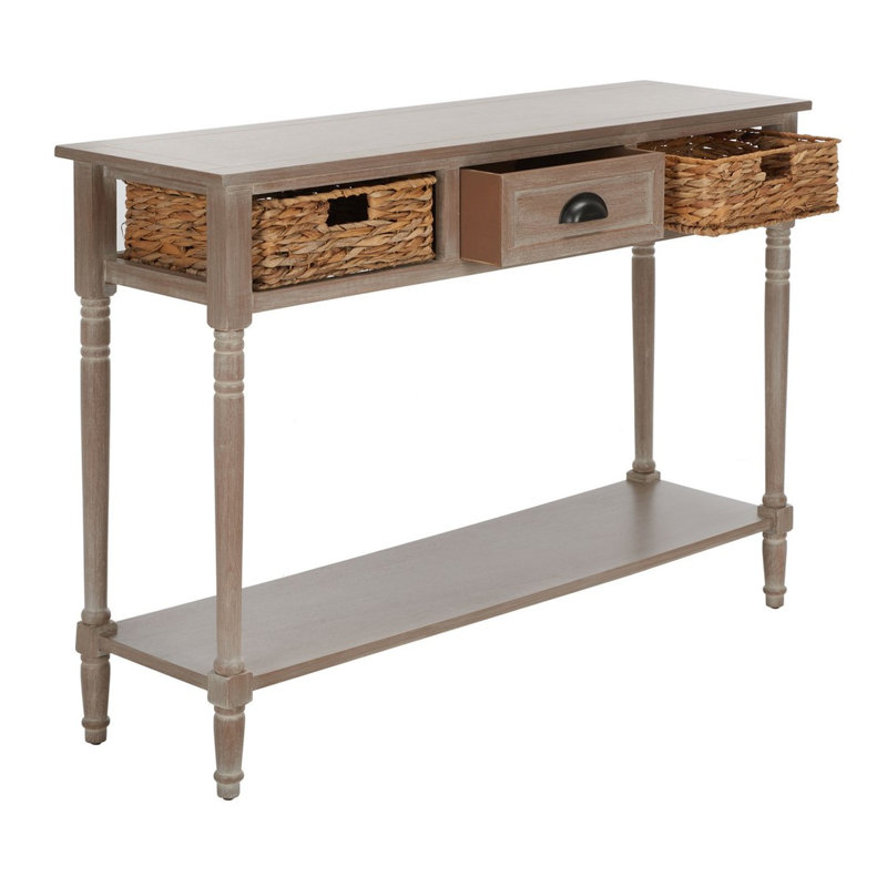 Console Popovich avec rangement, Blanc rétro
