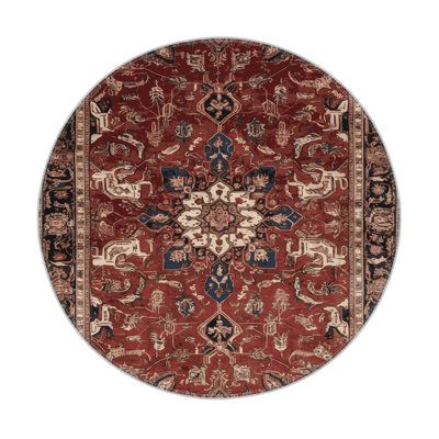 Tapis d'intérieur et d'extérieur brun Persian