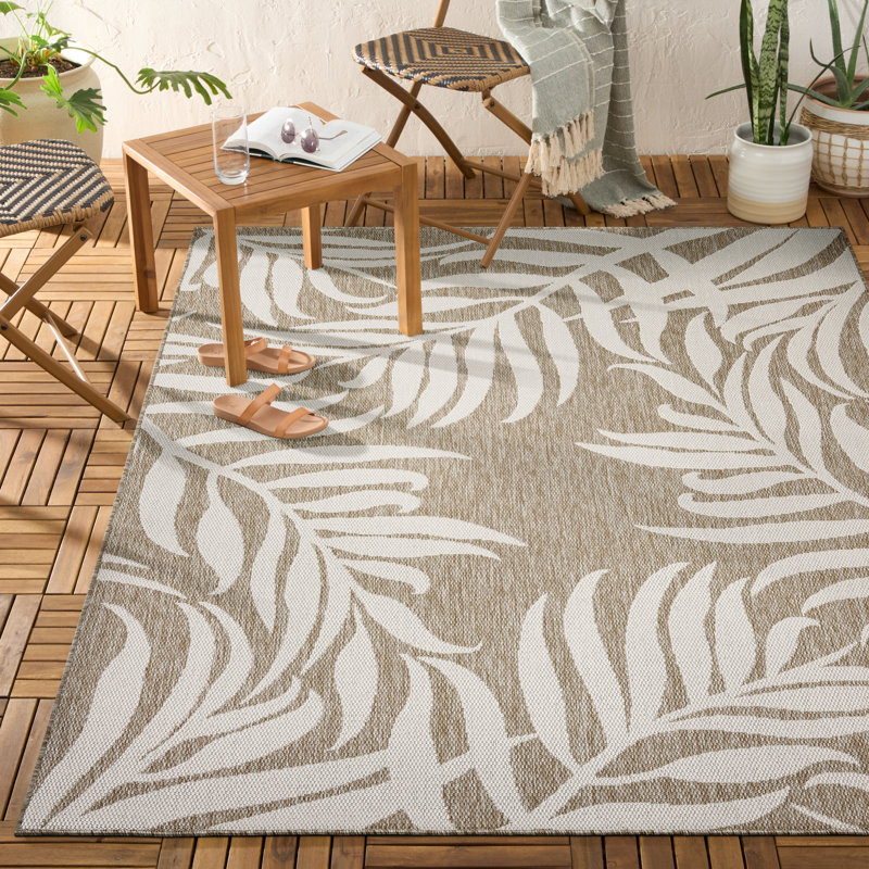Patio Country Area Rug, 7'10"x10'2", Beige/Cream