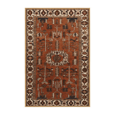 Machine Washable Persian Brown Area Rug