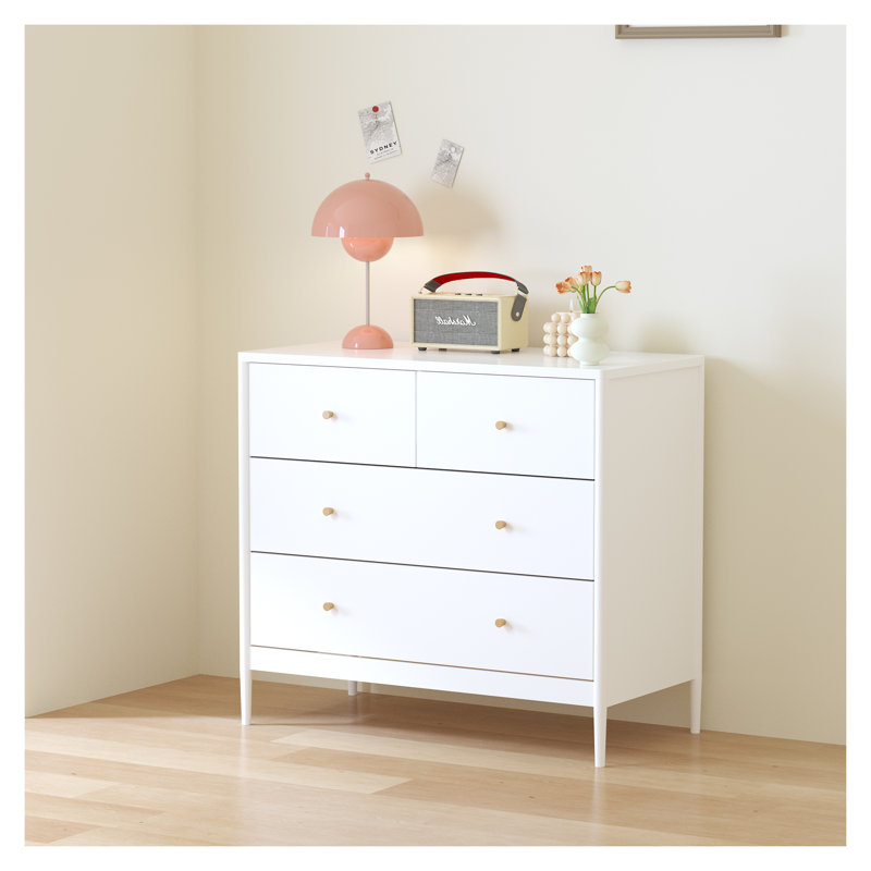 4-Drawer Kids Dresser, Wooden Storage Cabinet