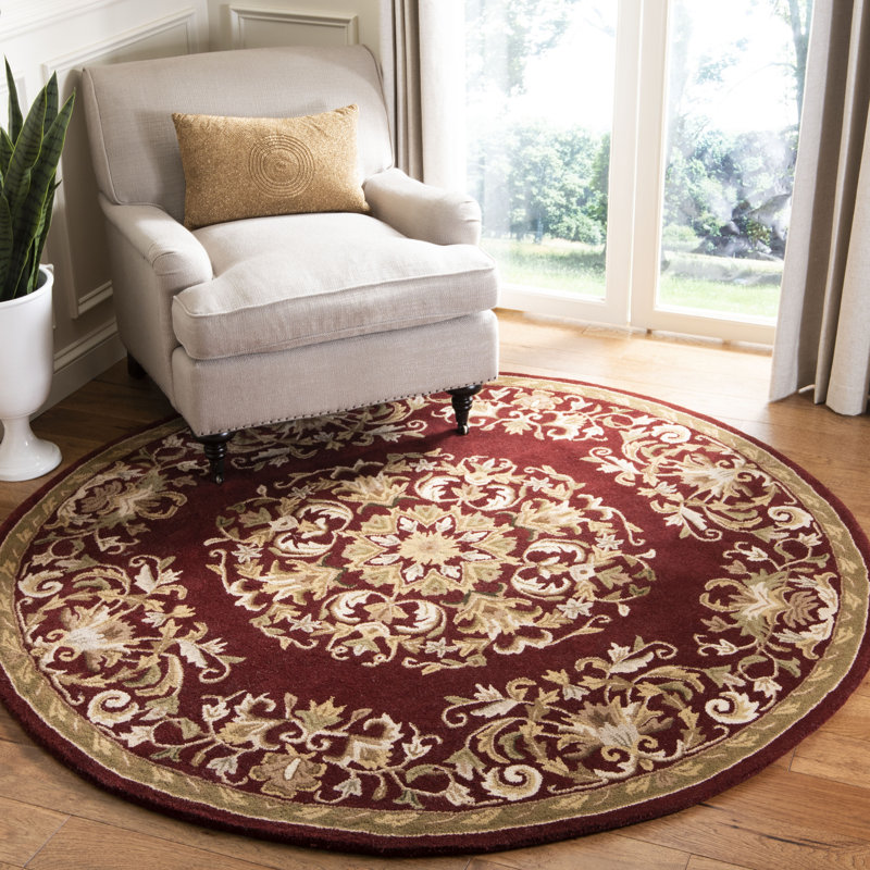 Balthrop Hand Tufted Wool Oriental Rug, Round 8'