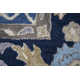 Frances Floral Handmade Tufted Wool Azure Area Rug