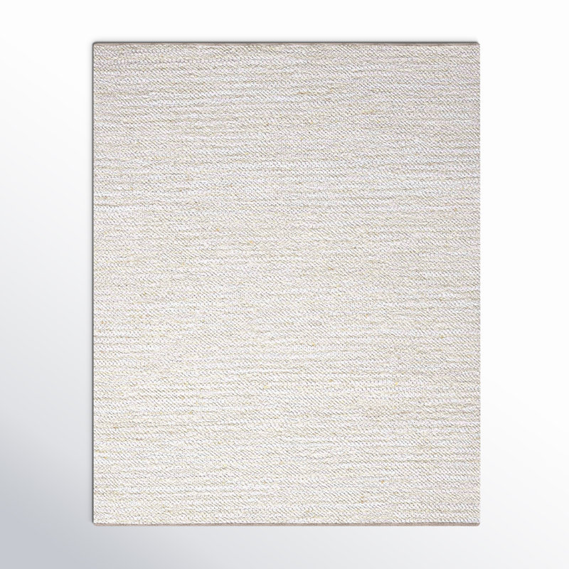 Garret Handmade Flatweave Ivory/Beige Area Rug, Rectangle 8' x 10'