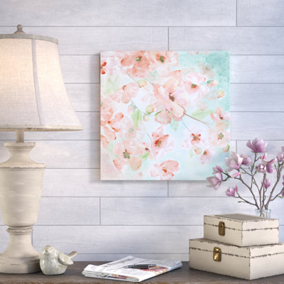 «Watercolor Blossoms II» par Tre Sorelle Studios, reproduction sur toile