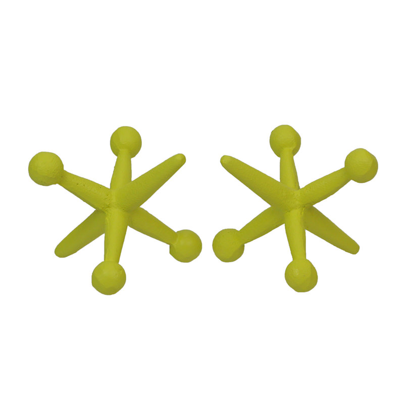 Serre-livres antidérapants en fonte, Jaune