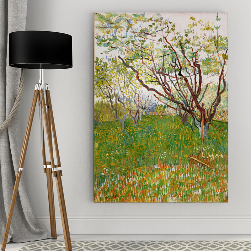 « the fleuring verge » par vincent van gogh, reproduction d’art encadrée, H 32 po x l 48 po x P 1,5 po