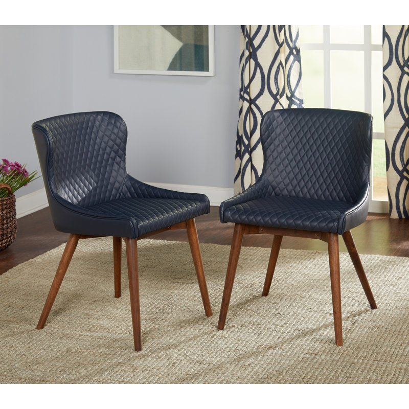Jevon 2 - Person Four Leg Dining Set, Navy