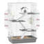 Grande cage à hamster, cage à gerbille pour hamster nain, souris, gris
