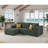Full Compressed Corduroy Upholstered Sectional - No Assembly Needed-720707555-720707581
