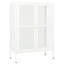 Buffet blanc en acier thermolaqué, verre trempé moyen-1393223525
