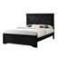 Lit moderne très grand avec tête de lit tapissier et capitonnage enchanteur, finition en bois noir pour une allure saisissante dans la chambre à coucher