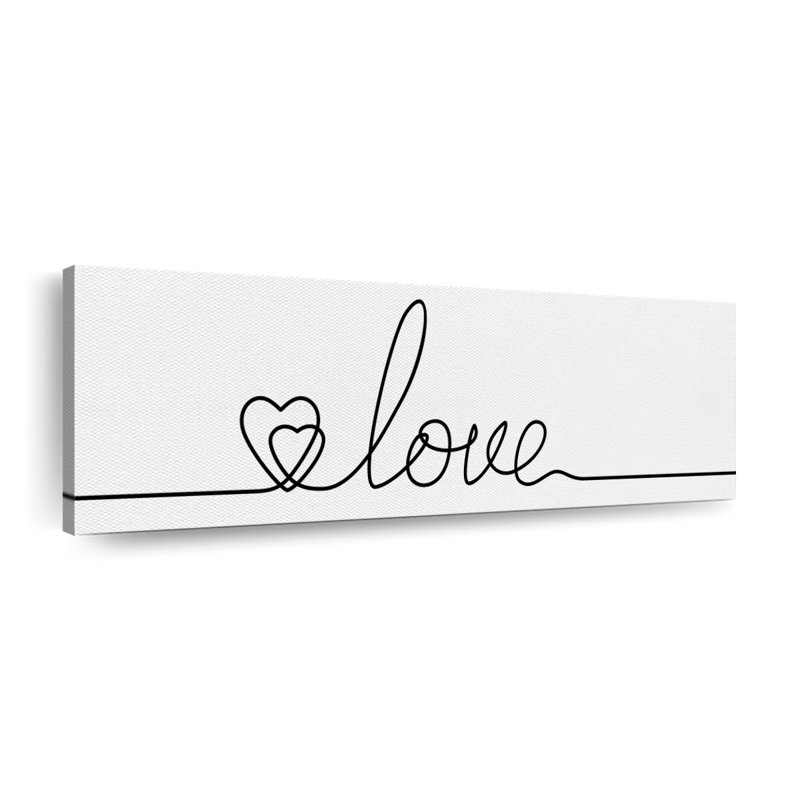 «Love Lines», reproduction sur toile, H 8 po x l 24 po