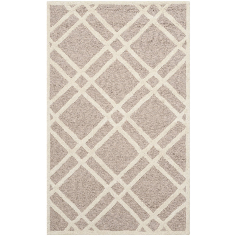 Duley Geometric Wool Hand Woven Area Rug, Rectangle 61 x 91 cm
