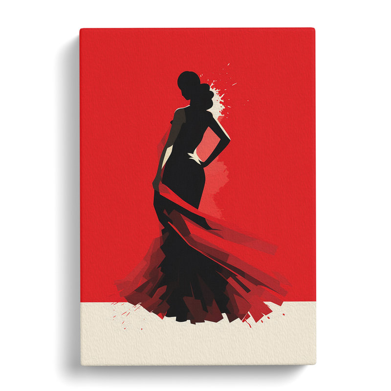Flamenco Dancer Minimalism - Print, 50cm H x 35cm W x 3cm D