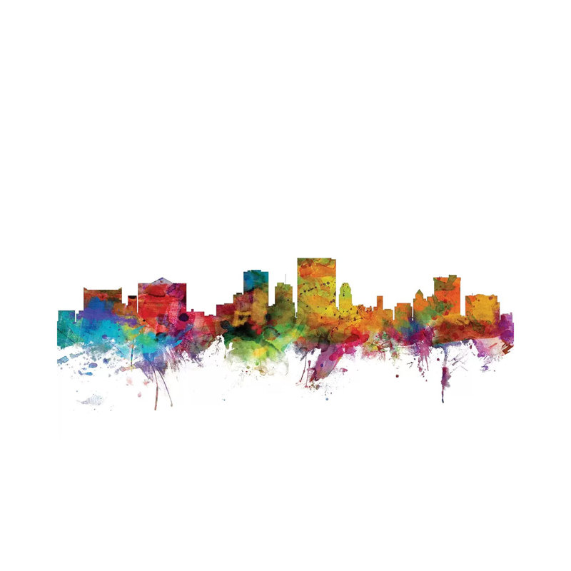 El Paso, Texas Skyline by Michael Tompsett - Wrapped Canvas Gallery-Wrapped Canvas Giclée