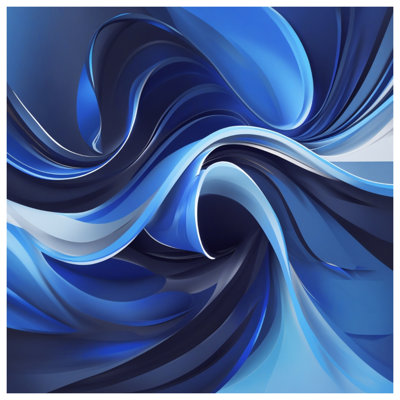 Blue Abstract Waves Quilted Bedspread All Sizes