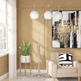 Maez 85'' Brushed Nickel Tree Floor Lamp