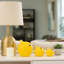 Minimalist Ceramic Bird Figurines for Home Decor - Decorative Sculptures for Office and Living Room Decorations- Set of 3, 8", 6", 4", Yellow-790917687