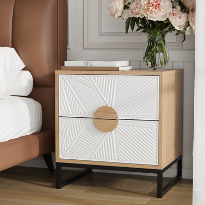 Sahan 20.8" H 2-Drawer Manufactured Wood Nightstand