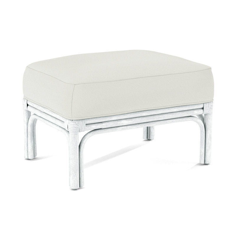 Boca Ottoman, Salsa Stripe; 0210-21, Frost White