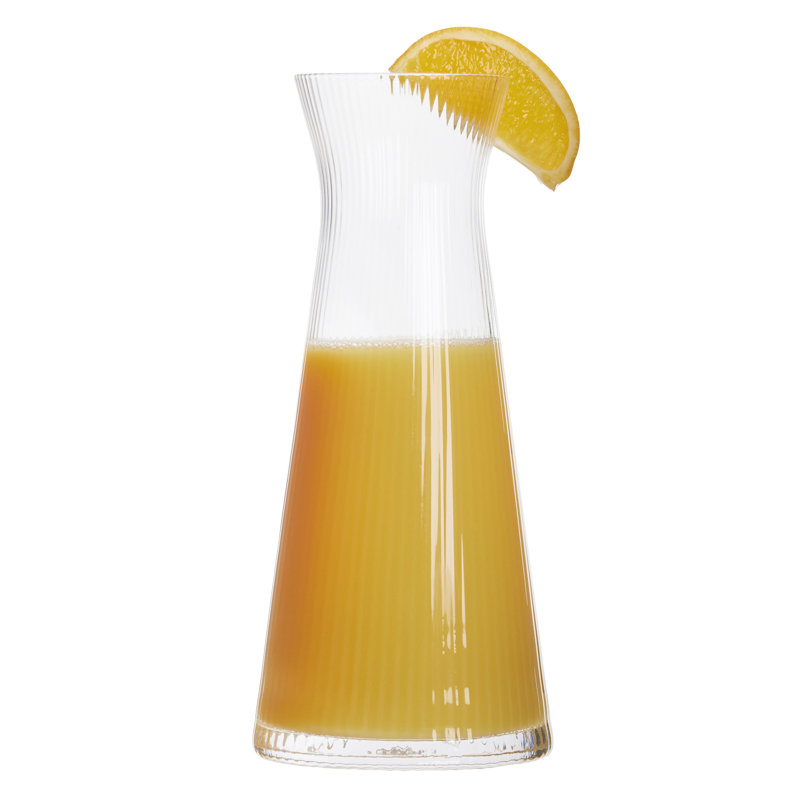 Empire Clear Ribbed Glass Water Carafe 40.5 oz