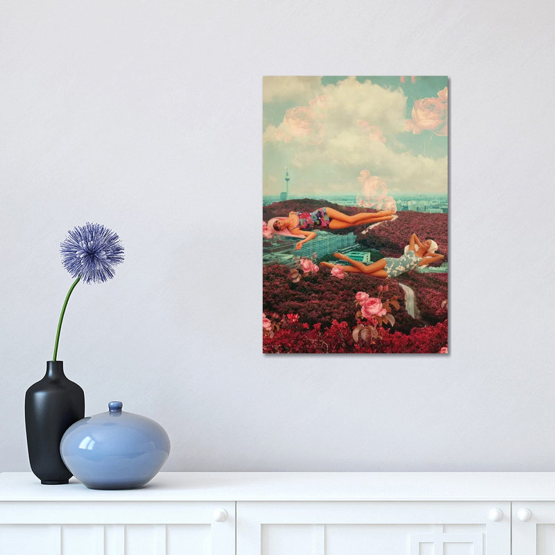 Ces roses après-midi par Frank Moth - impression sur toile tendue, H 18 po x l 12 po x 1,5 po