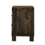 Table de chevet brun rustique avec deux options de tiroirs pratiques pour la construction de chambre à coucher et tiroirs