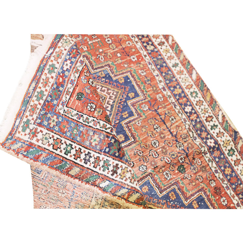 Hand Knotted Wool Area Rug in Multi