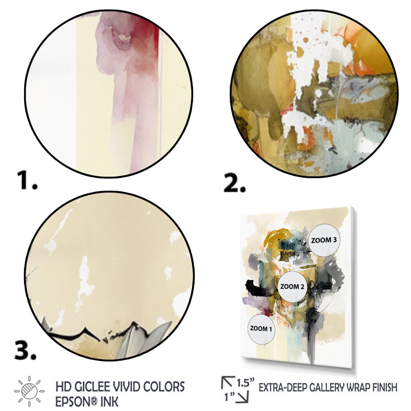 Alizarin, commande sur toile, 3 pièces, H 36 po x l 28 po x P 1 po