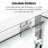 56"-60" W Shower Door, 72" H, Tempered Glass, , Scratch Surface H Double Sliding Partition, W, Stunning Finish