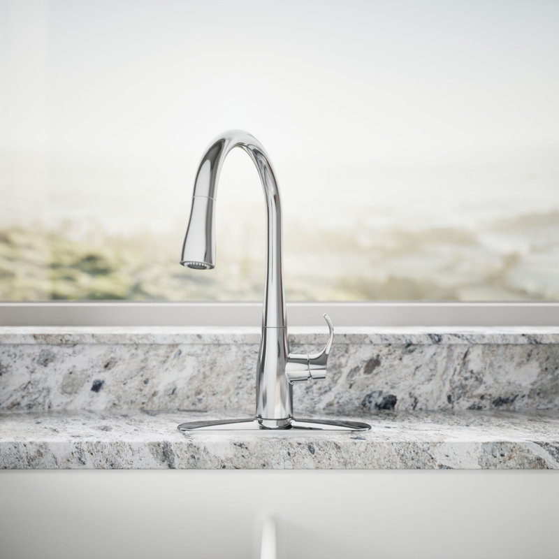 Simplice Pull Down Bar Faucet, Polished Chrome
