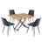 5-piece Transitional Style Rectangular Dining Table Set, Expandable Folding Kitchen Table-1931822680-1931822683