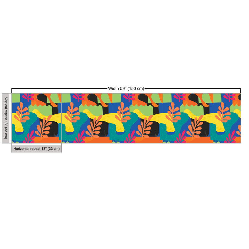 Multicolore, l 58 po x L 108 po