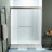 WOODBRIDGE Double Sliding Shower Door 44-48" Width x 72"Height with 5/16"(8mm) Clear Tempered Glass-120347308