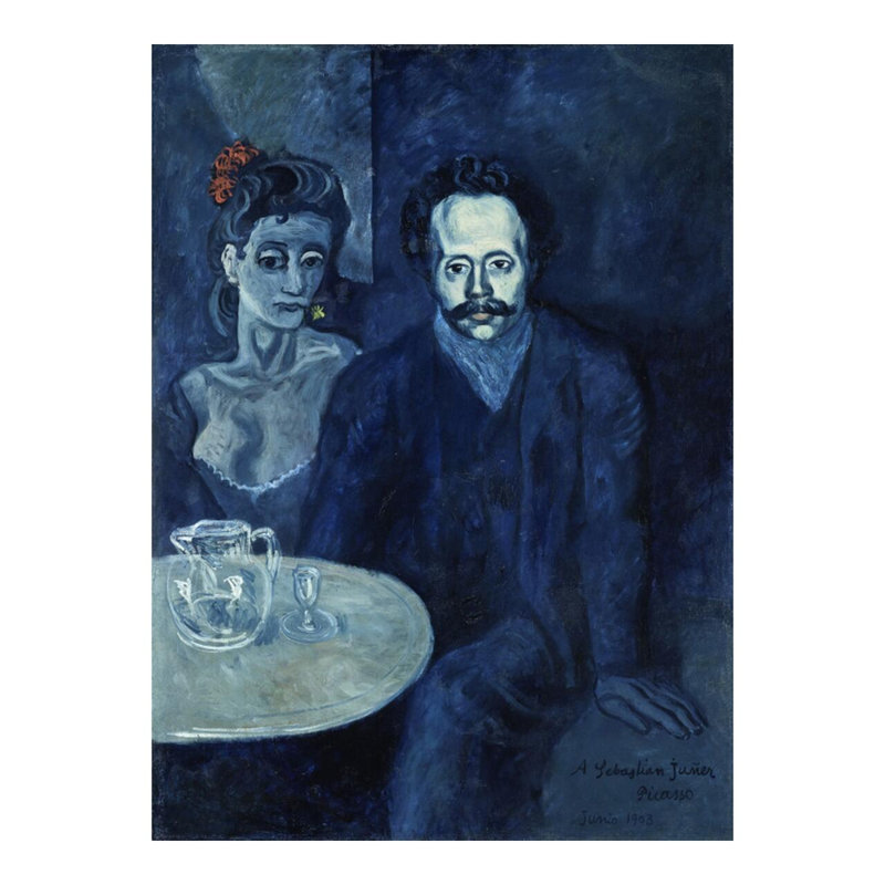 Portrait de Sebastià Junyer Vidal par Pablo Picasso - Estampe numérique, H 20 po x l 16 po
