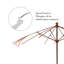 Parasol de patio en bois 11 pi-1043244010