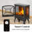 Cythina 24 ” Freestanding Electric Fireplace Stove Heater with Remote Control & Smart APP