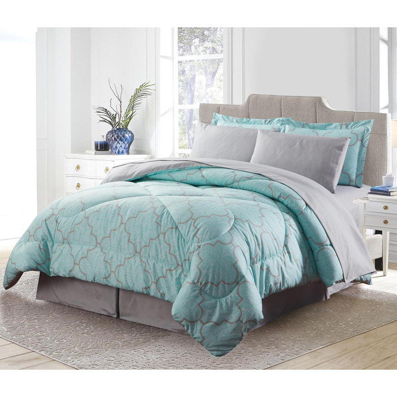 Bibb Home Down Alternative Bed-in-a-Bag Sets (8-Piece), King Comforter + 2 King Shams