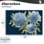 Plaque murale hortensias bleus sur indigo, design par Janice Gaynor-759028625