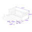 Lit plateforme simple en bois avec lit gigogne escamotable Ertil, tiroirs de rangement et tête de lit-295687749
