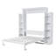 Grand lit escamotable mural avec tablettes et lumières DEL, blanc-1299609096