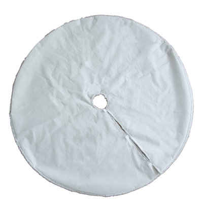 Jupe d'arbre en fausse fourrure blanche - 48 po