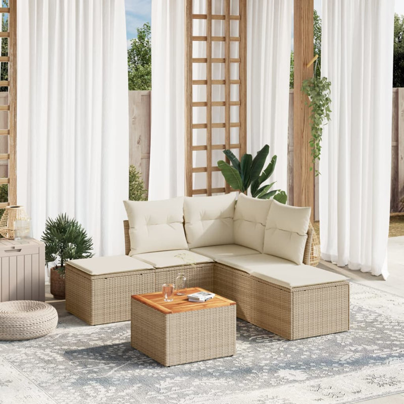 Vidaxl Garden Sofa Set PE Rattan Large Modular Garden Sofa Set