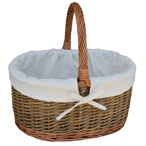 Wicker Shopping Basket / Basket For Fruit Vegetables Or Mushrooms