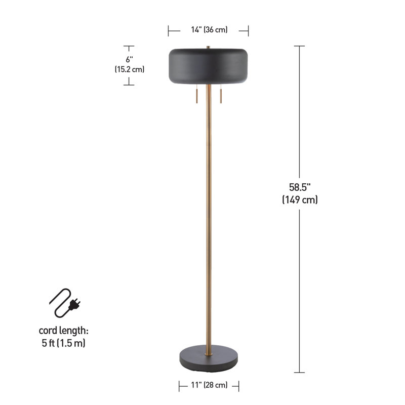 Paulson 58.5'' Matte Floor Lamp
