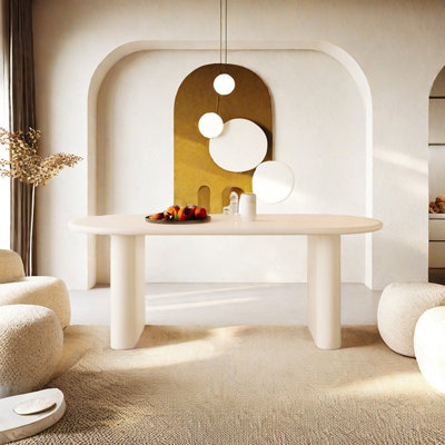 French Cream Style Solid Wood Dining Table