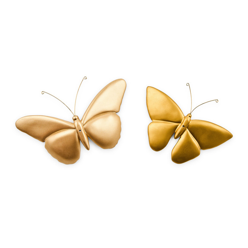 Violet Butterfly Wall Decor Duo