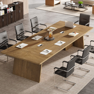 8FT Conference Table, Large Conference Room Table for 8-10 People