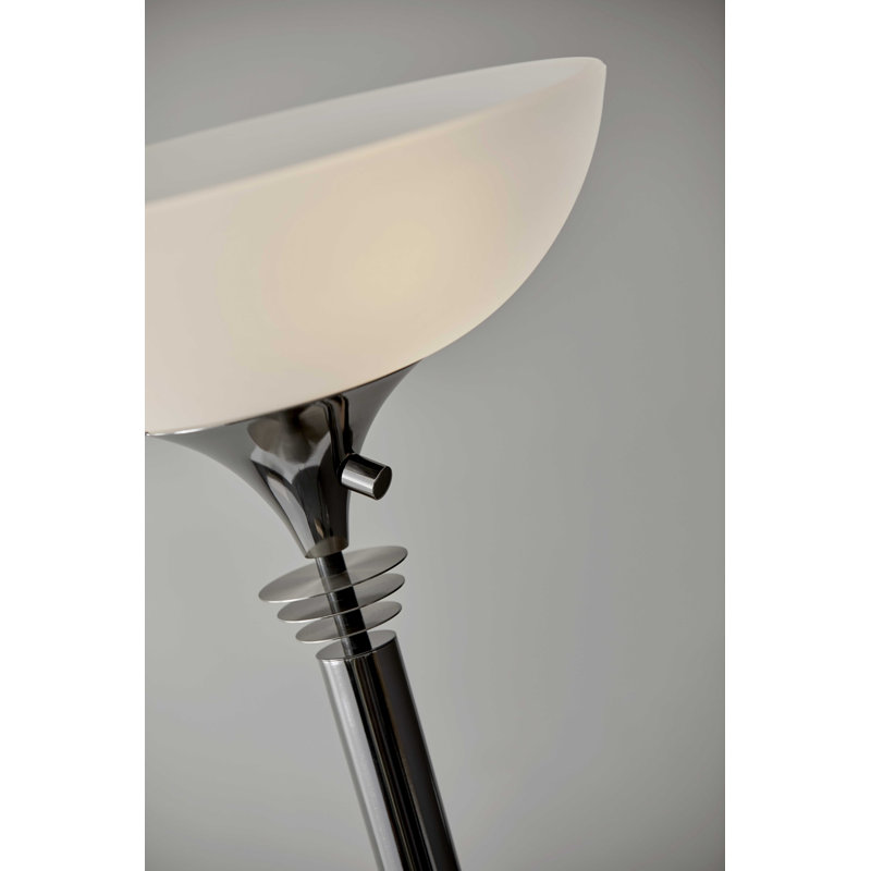 Milos 71.5'' Torchiere Floor Lamp, Black Nickel